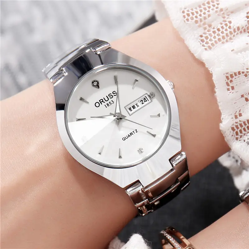 Tungsten Steel Color Waterproof Fashion Student Couple