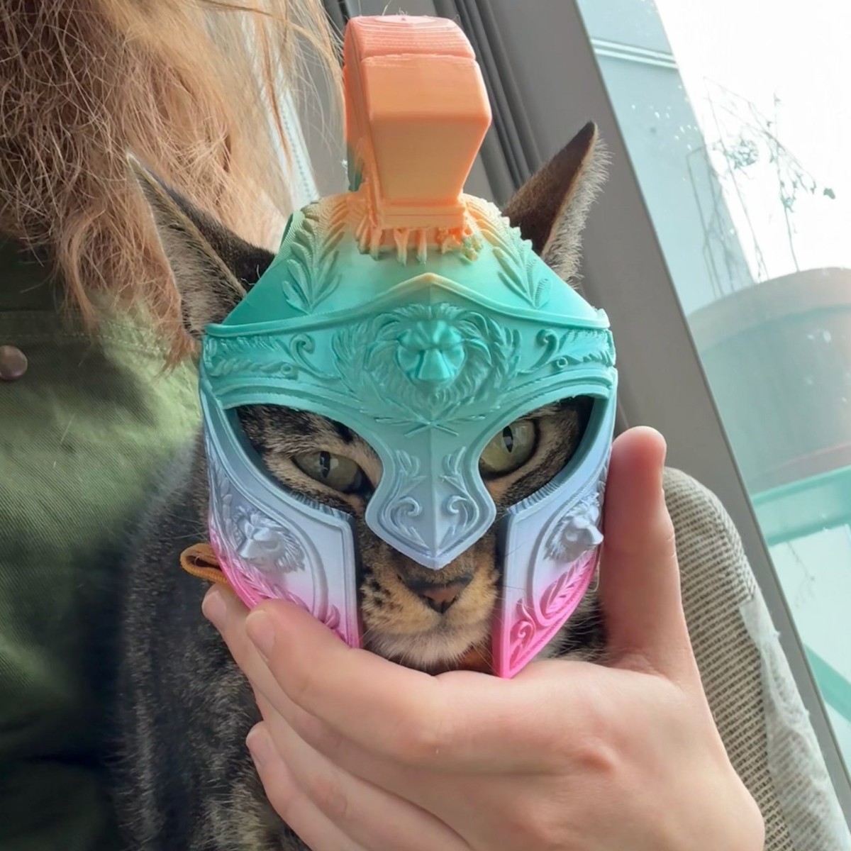 Personality Roman Centurion Cat Helmet