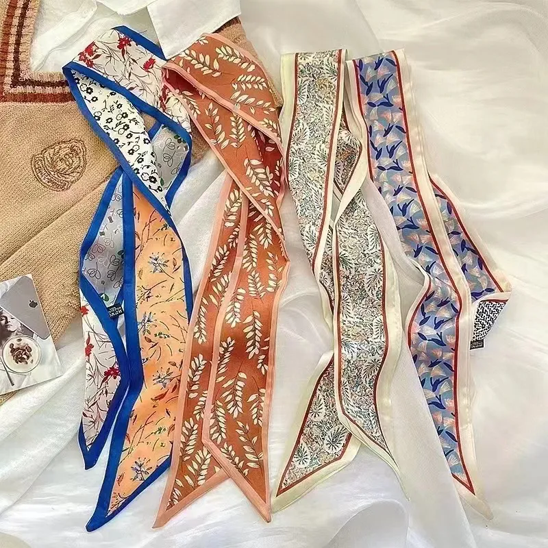 French Vintage Floral Silk Scarf Duplex Printing - Suit