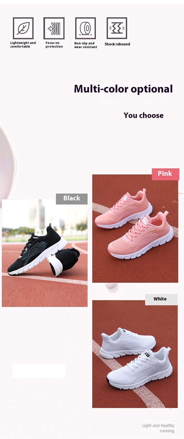 Comfortable Light Running Casual Flat Shoes Sneaker
