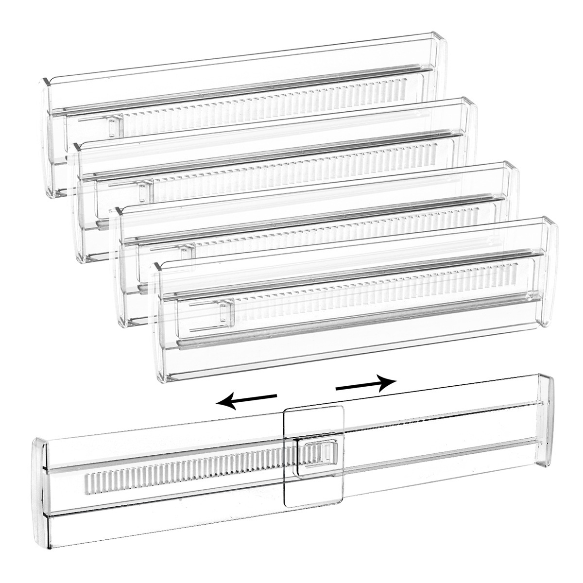 Adjustable Divider Length Adjustable Storage Partition For Drawers