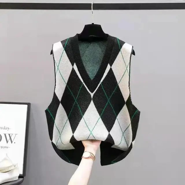 Women's Knitted Vest For Spring And Autumn White - Shop at LoveMi