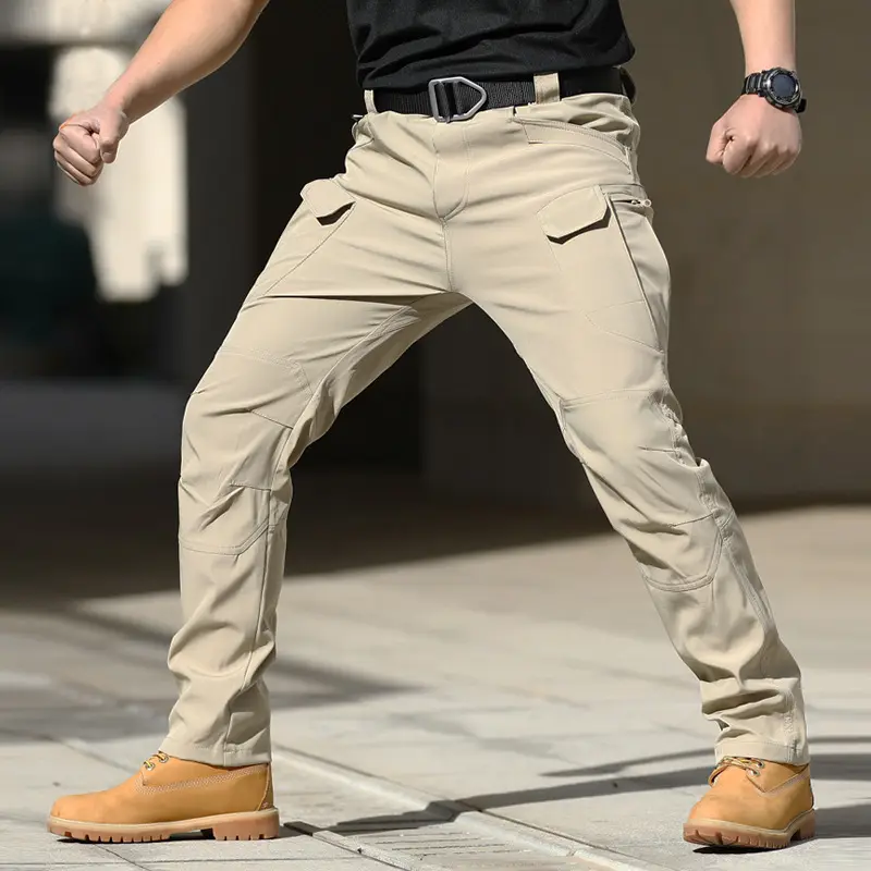 Tactical Outdoor Stretch Work Pants Loose-fitting Softshell