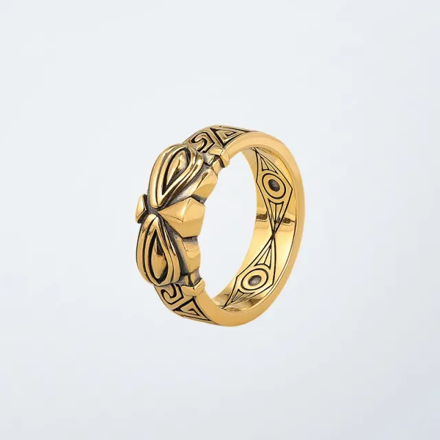 Men And Women All matching Ancient & Gold Ring Sanxingdui B Retro Original Opening Tj1813 - Shop at LoveMi