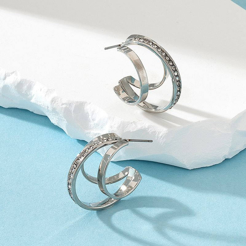 Retro Metal French-style Earrings For Women