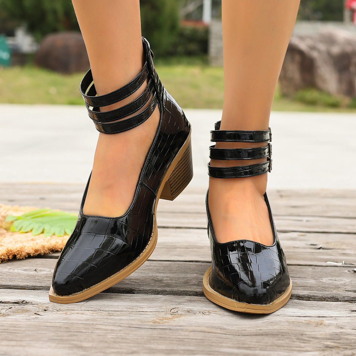 Women's Fashion Zipper High-Heel Pumps 27 bada2573 5a75 4d22 ad31 583c237463ac