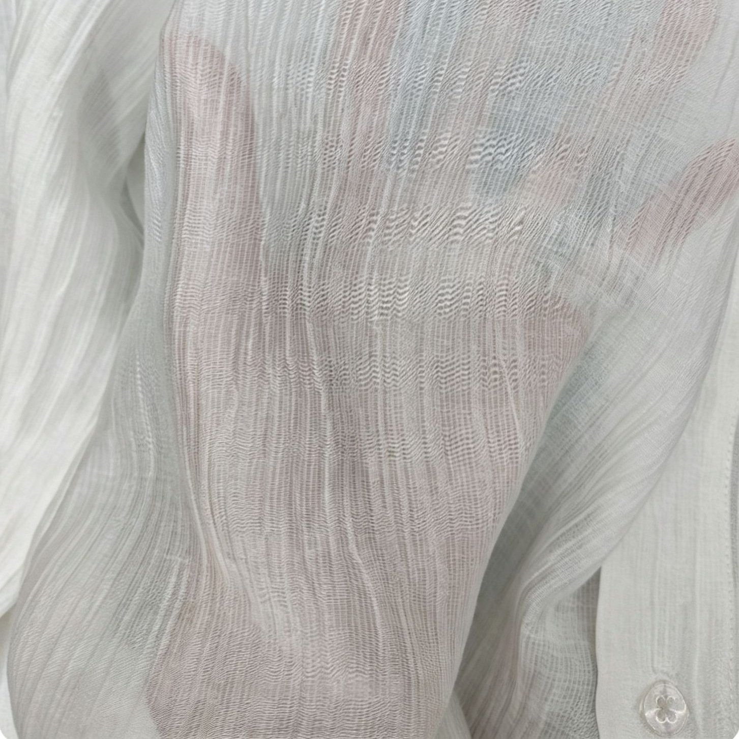 Mens Cropped Sheer Shirt With A Midriff-baring Fit