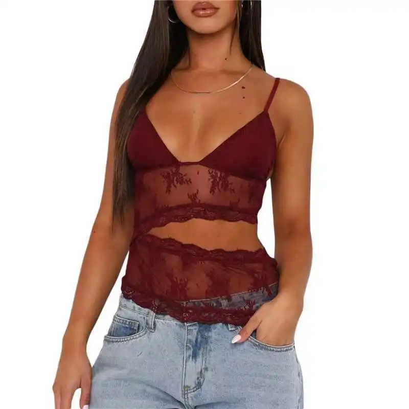 Lace Stitched Backless Small Sling Women V
