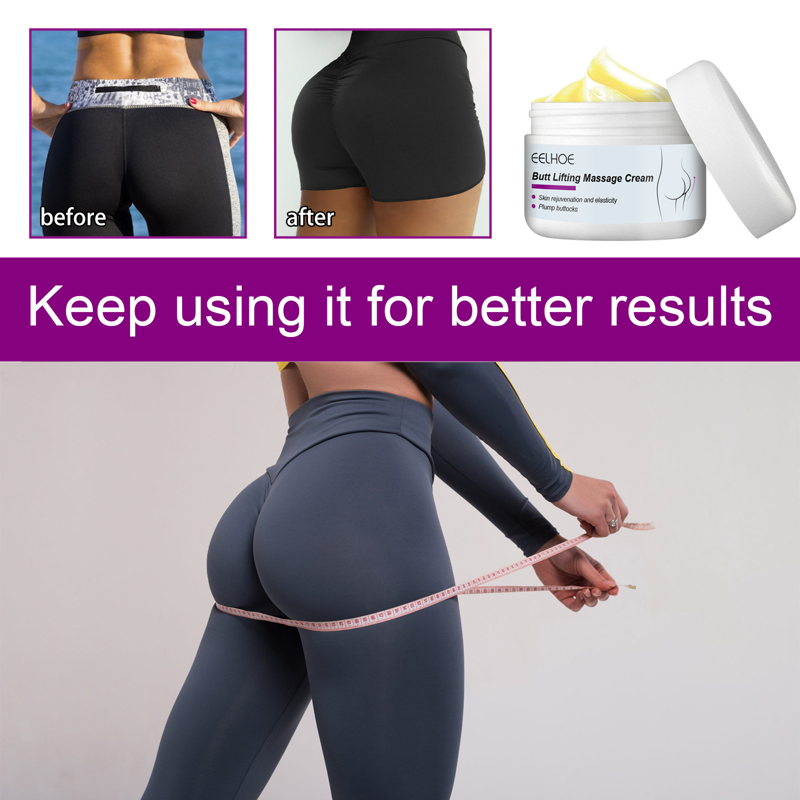 Firming Body Cream For Lifting And Enhancing Buttock Elasticity With Moisturizing And Nourishing Massage Properties