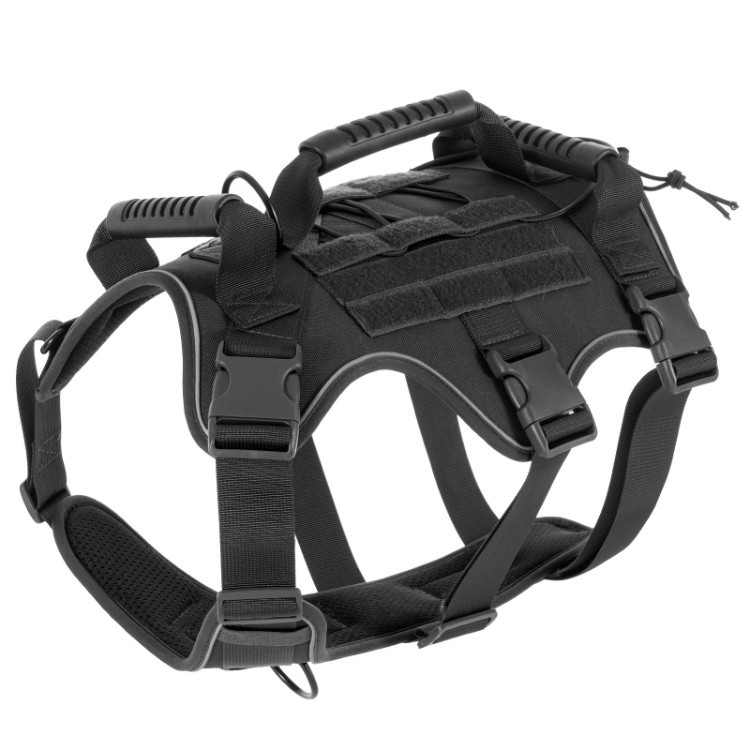 Cross-border Dog Tactical Harness With Reflective Lightweight Leash
