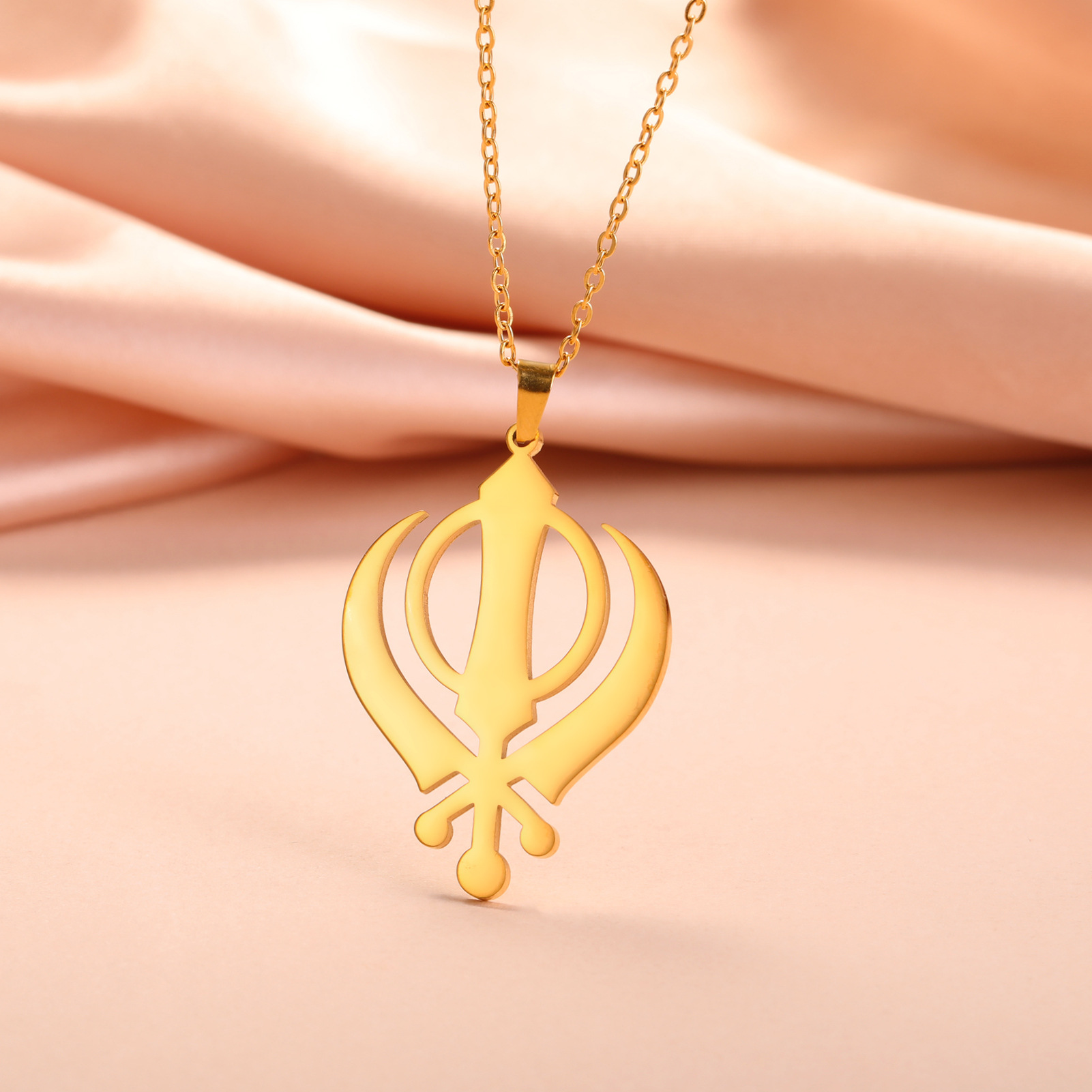Women's Cutting Glossy Sword All-match Stainless Steel Necklace