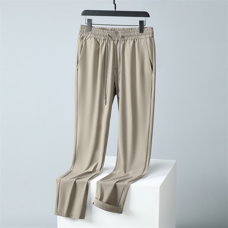 Men's Summer Thin High Elasticity Ice Silk Casual Pants