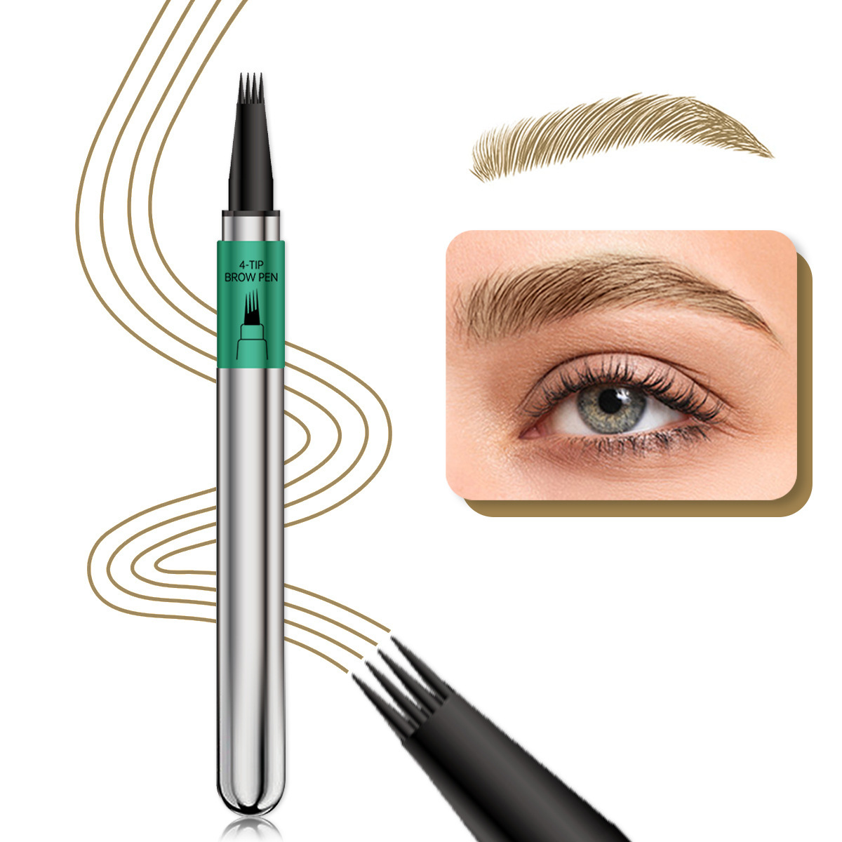 Four-claw Smudge-proof Wild Eyebrow Pencil 6
