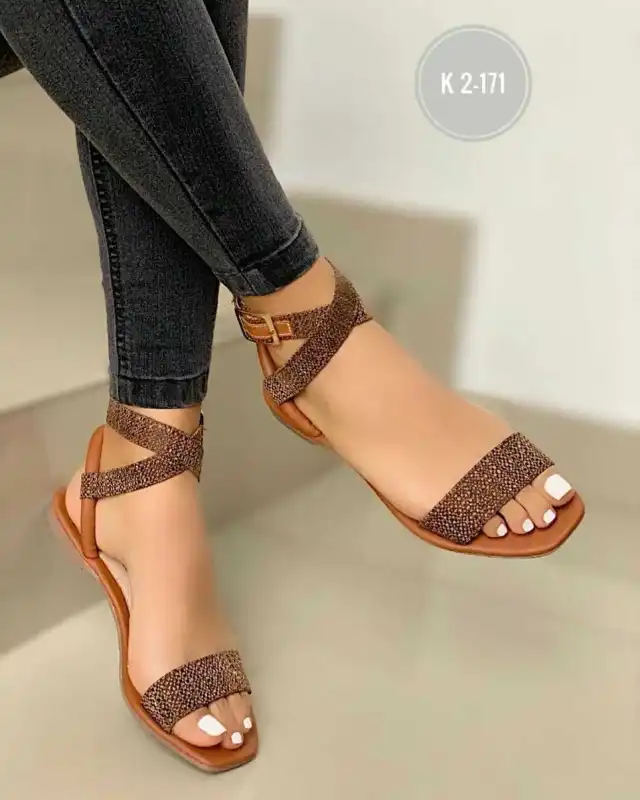 Women's Large Size Flat Bottom Casual Sandals Brown - Shop at LoveMi