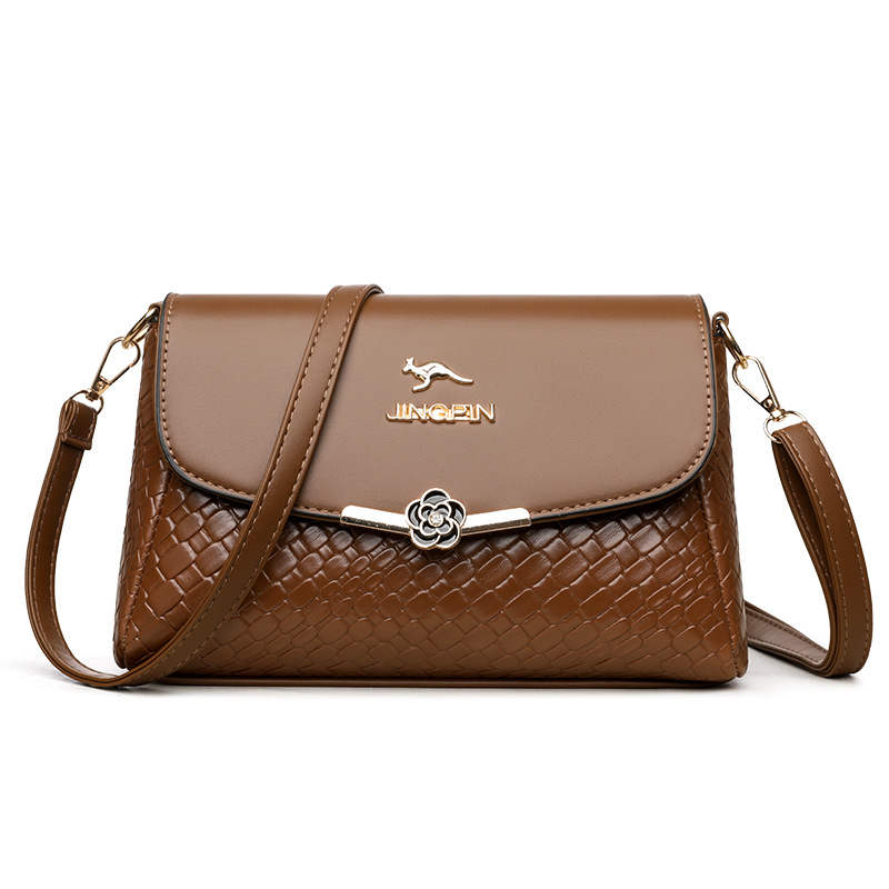 Sac épaule cuir souple — Texture tissée, 24×9×15 cm 3