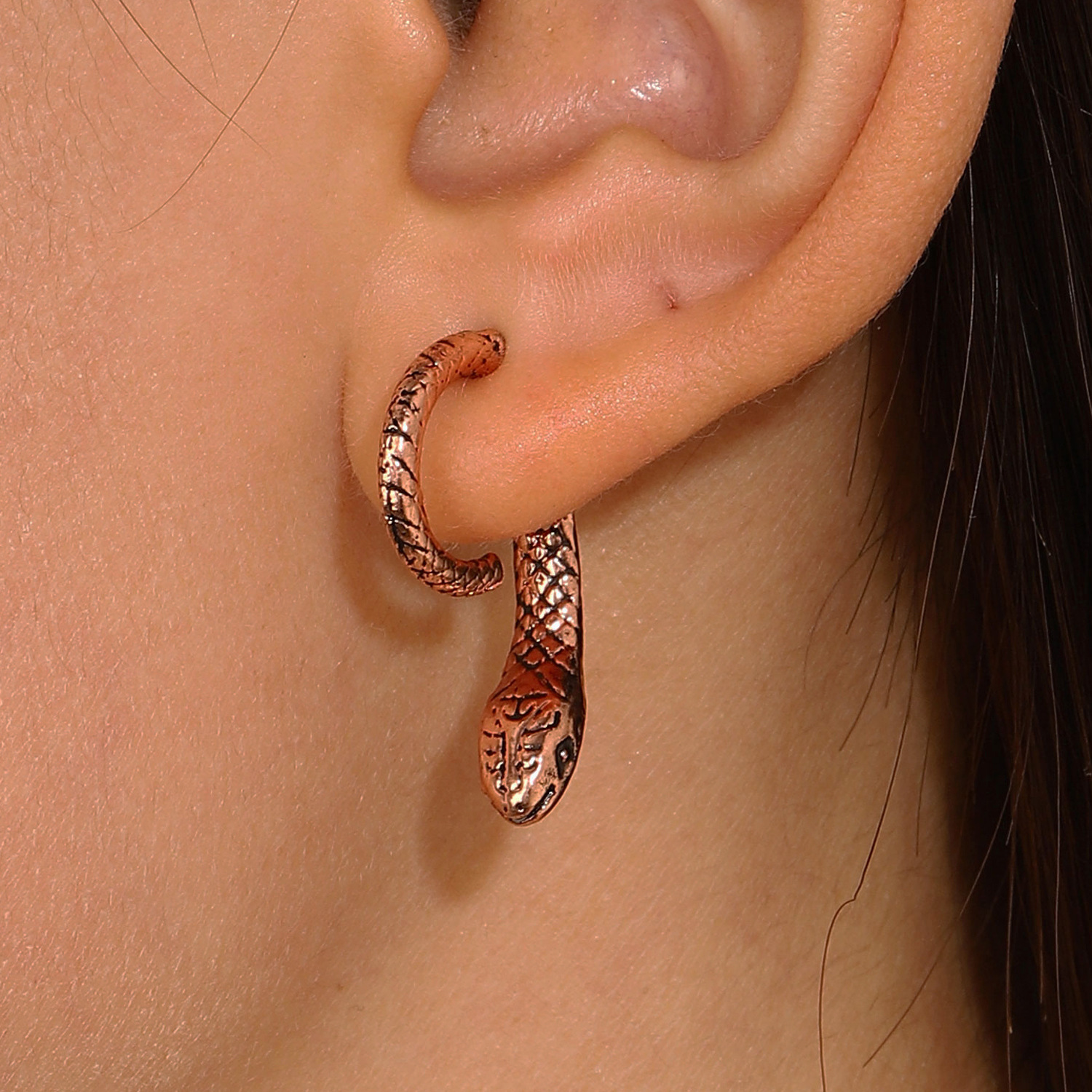 Exaggerated Snake-shaped Earrings Women's Ins Style Retro Design Feeling A Multi-wear