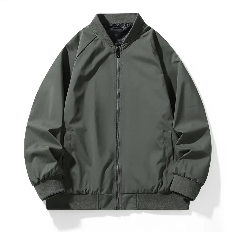 Mens Baseball Jacket With A Stand-up Collar