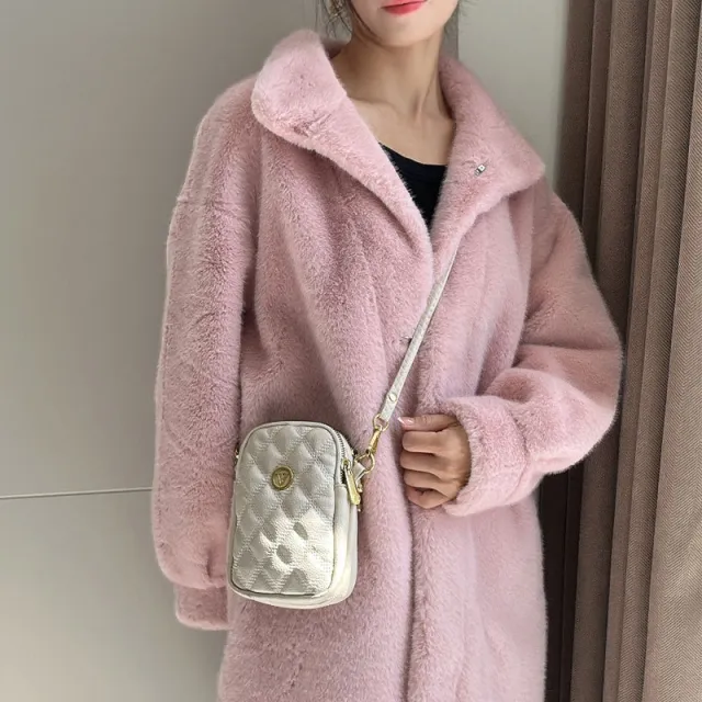 Fur Integrated Environmental Protection Plush Mink Fur Coat For Women Pink - Shop at LoveMi
