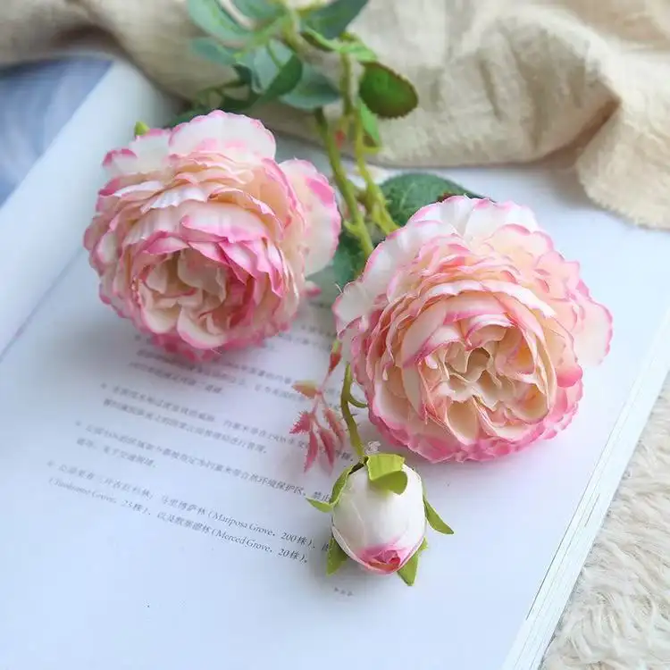 Peony Emulational And Silk Decoration Living Room Flower Arrangement