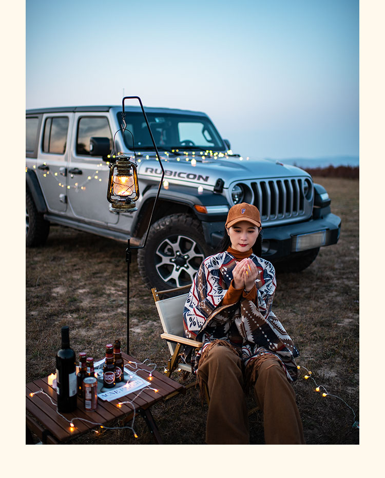 Ethnic Style Woolen Vintage Print Casual Double-sided Tassel Cape And Shawl Coat