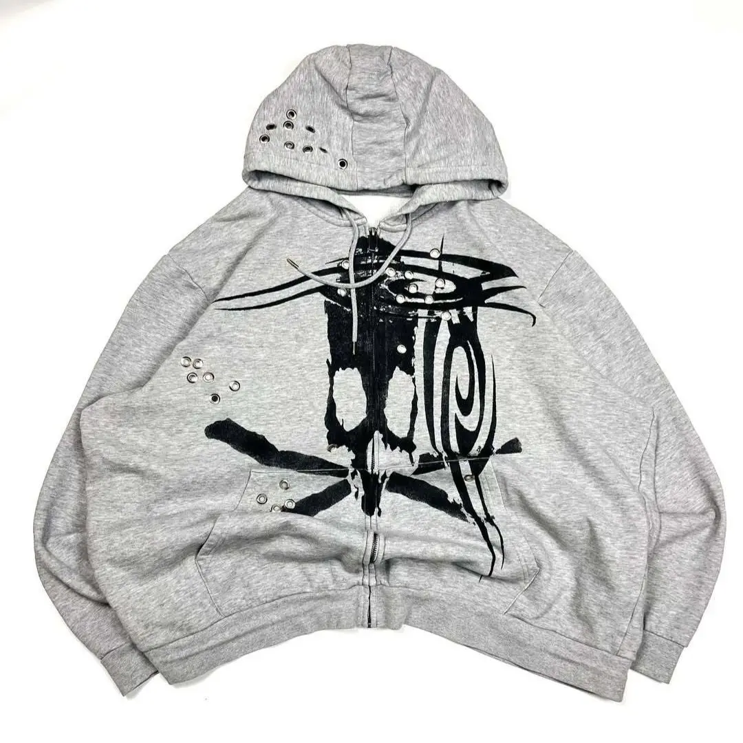 Hooded Punk Dark Street-style Instagram-inspired Hoodie Jacket