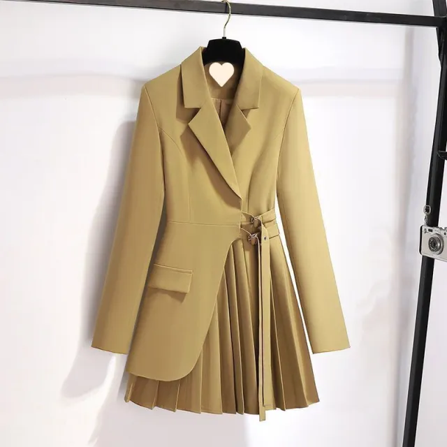 Graceful Suit Jacket Fat Girl Casual Pants Two piece Set Top M - Shop at LoveMi