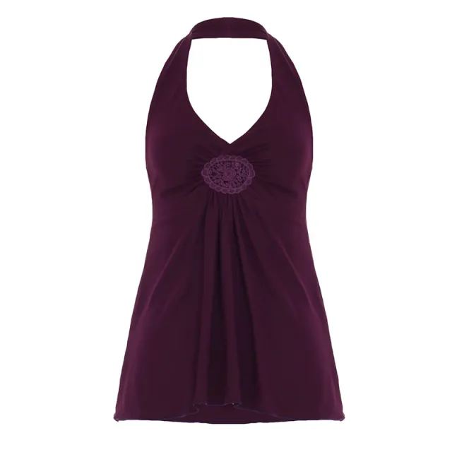 Waist tight Temperament Slim Fit Versatile Top Purple - Shop at LoveMi