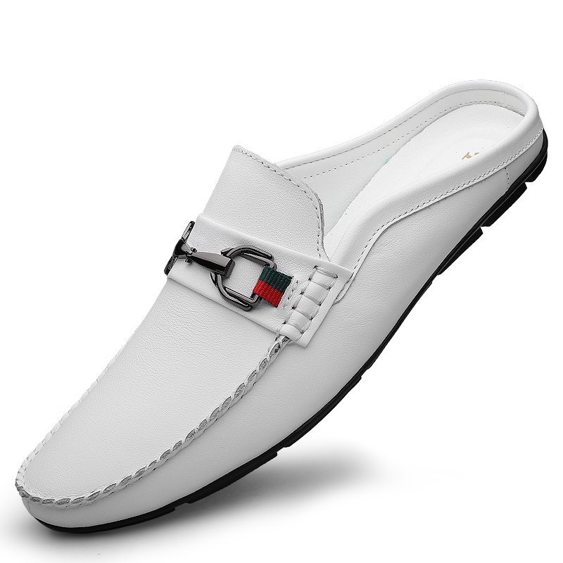 Title 16, Pantofole metà slip-on in pelle da uomo