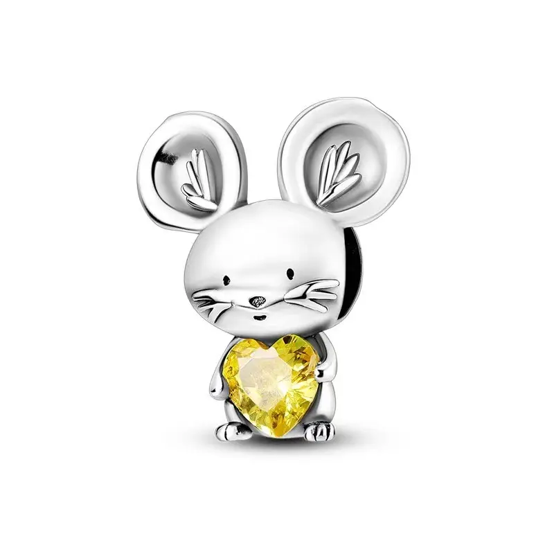 Cartoon Heart-holding Rabbit Punching Bag Bead Pendant