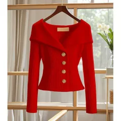 High-end Design Sense Socialite Cool Waist Temperament Wild Flab Hiding - Red - View 1