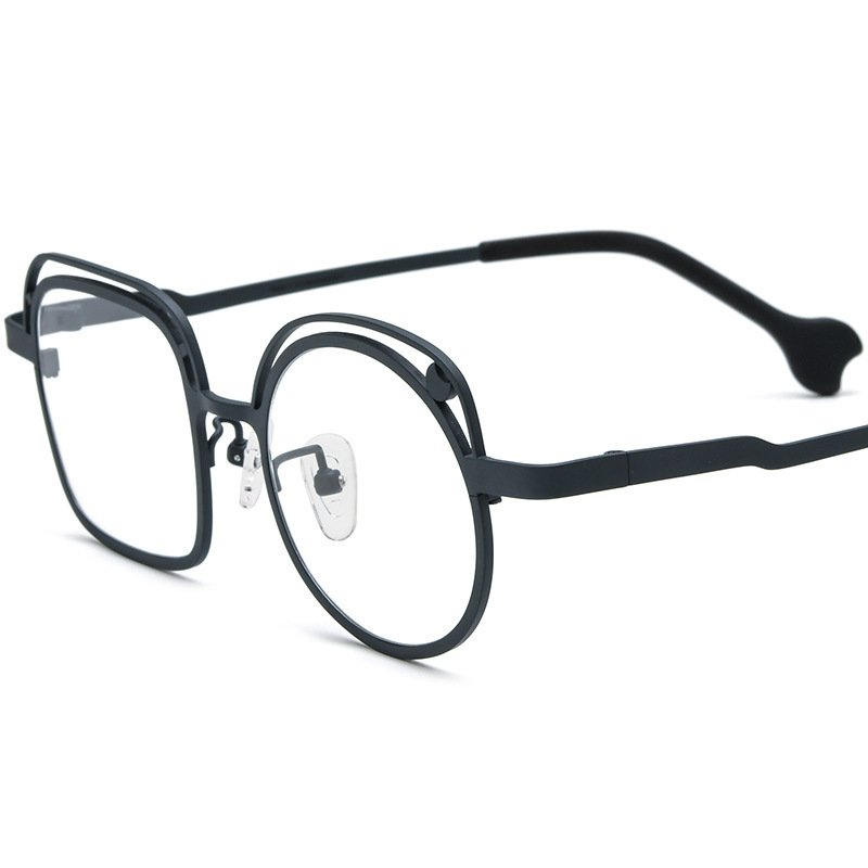 Women's Colored Ultra-light Pure Titanium Irregular Myopia Glasses - Image 2