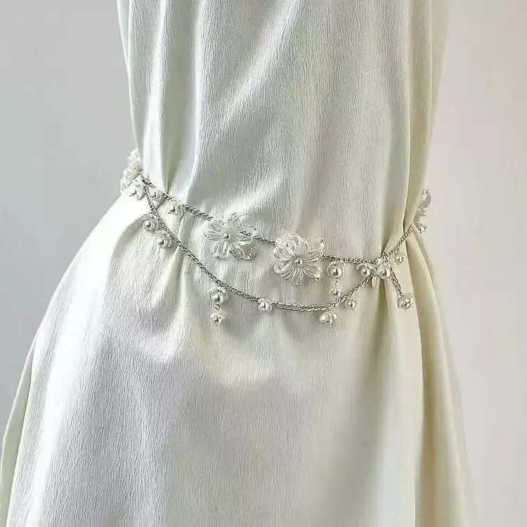 Ultra-girly Tassel Flower Pearl Waist Chainexclusive High-end