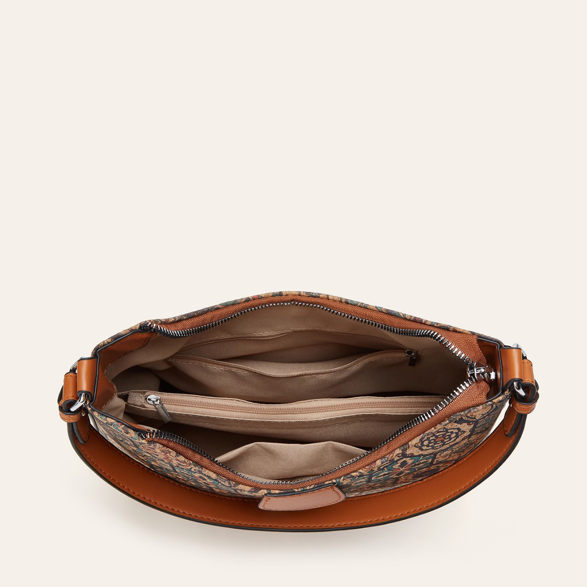 Retro-printed Ethnic-style Tote Shoulder Or Crossbody Bag