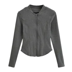 Women's Long-sleeved Bottoming Shirt For Winter - Dark Gray - View 1