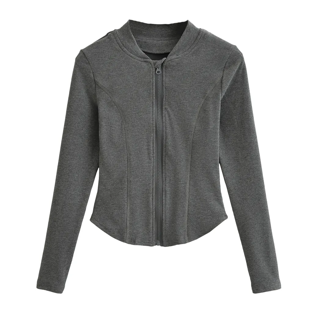 Women's Long-sleeved Bottoming Shirt For Winter - Dark Gray