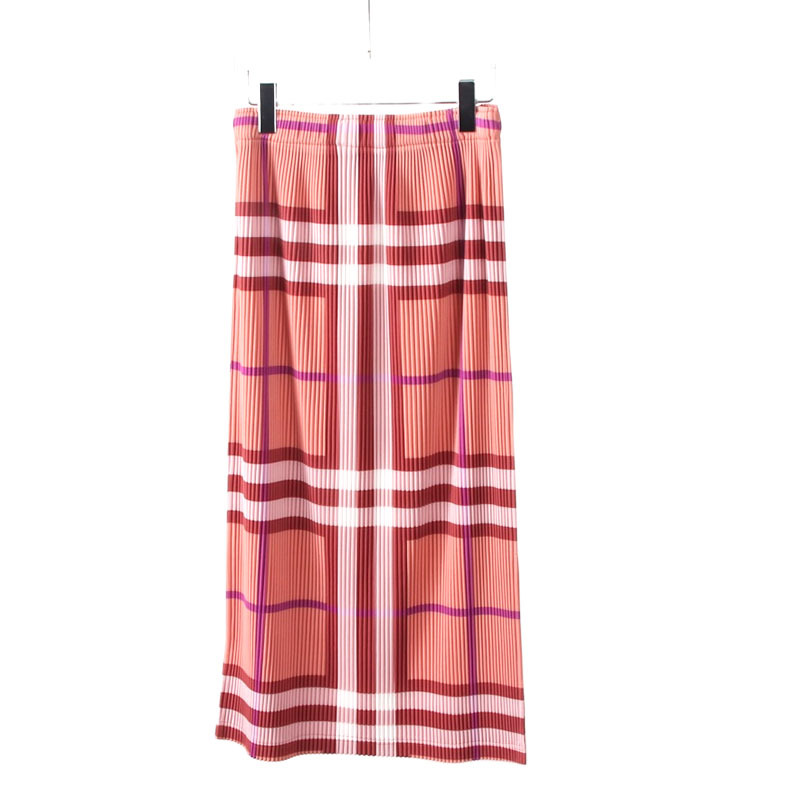 Autumn And Winter Thick Design Sense Niche Side Slit Mid length Hip Skirt Coffee Color Plaid - Shop at LoveMi