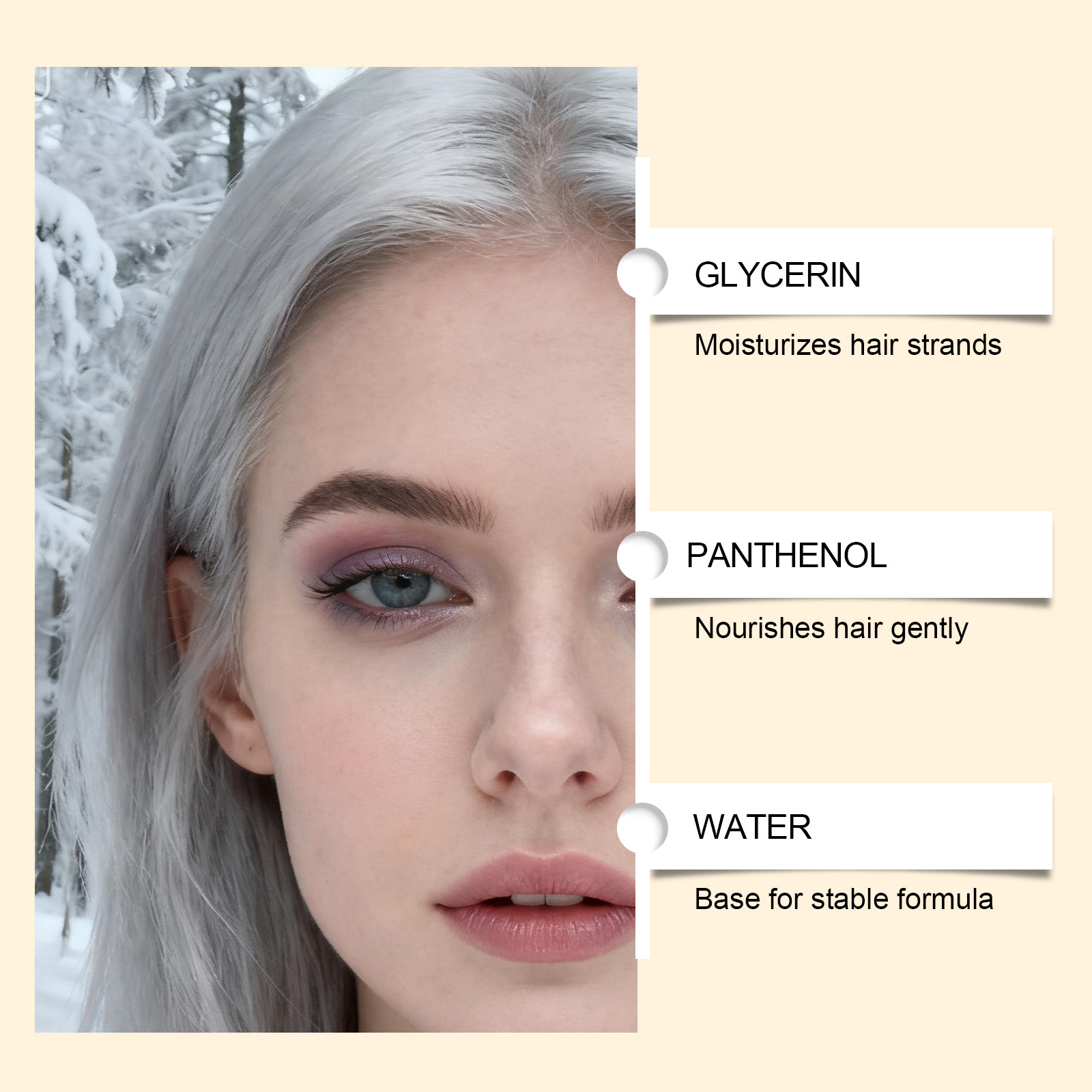 Silver Gray Temporary Hair Color Spray For Even Application Easy To Color And Delivers Moisturizing Shiny Results 3