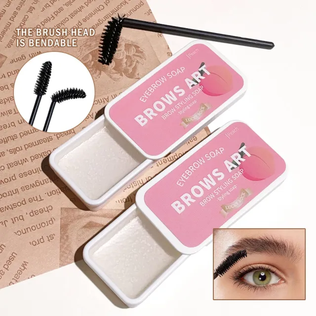 Iron Box Portable Three dimensional Light Eyebrow Hair Styling Cream Peach - Shop at LoveMi