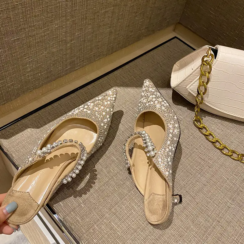 Spring New Stiletto Heel Slippers Women