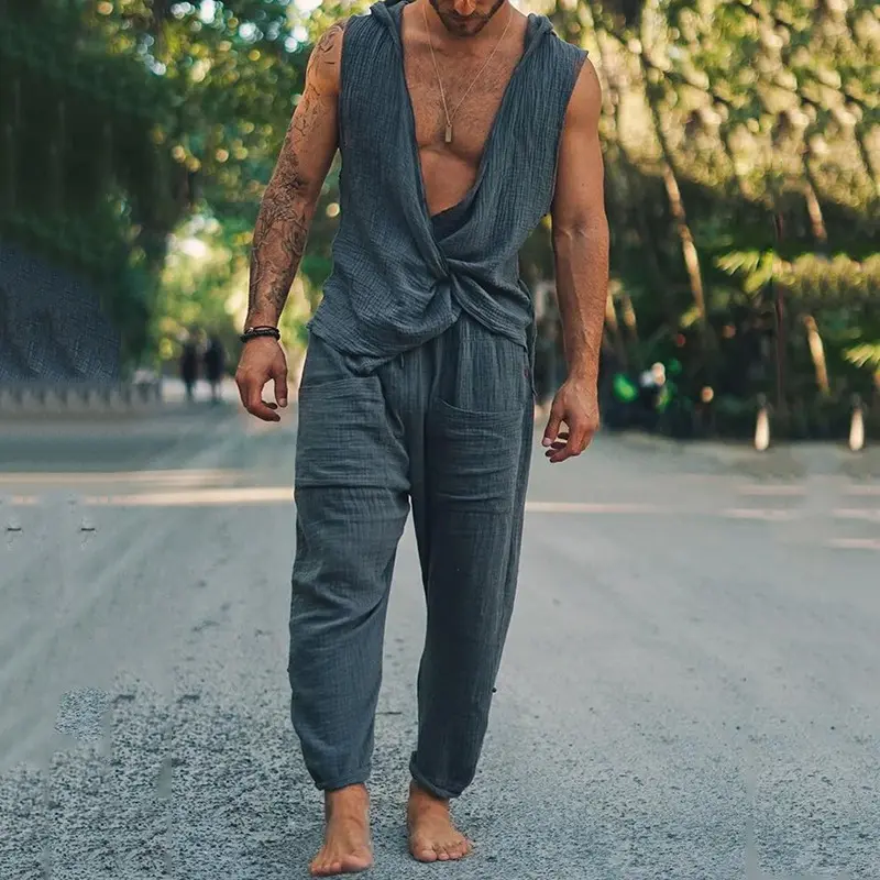 Men's Street Casual Cotton And Linen Loose