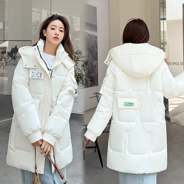 Women's Candy colored Down Cotton padded Jacket White - Shop at LoveMi