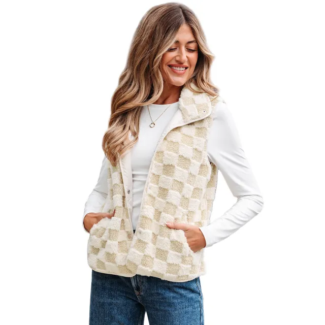 Casual Women's Sleeveless Loose Vest Khaki - Shop at LoveMi