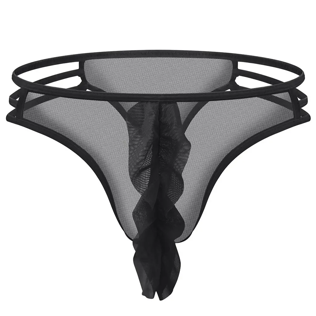 Men's Sexy Mesh Translucent Chicken Crown Underpants