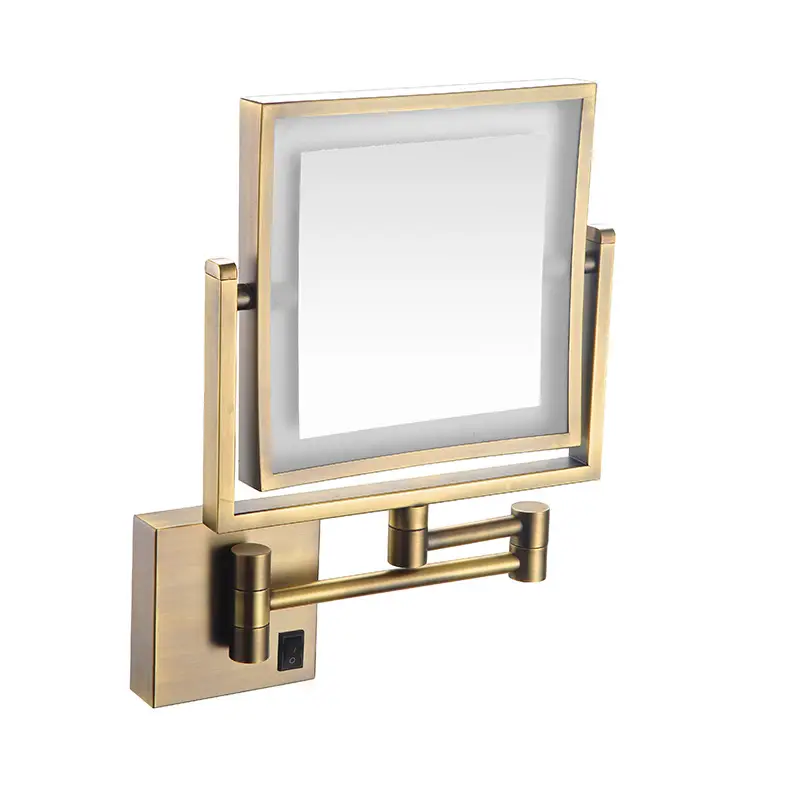 Four-sided Double-sided LED Makeup Mirror With Lights Foldable Extendable Single-sided Mirror
