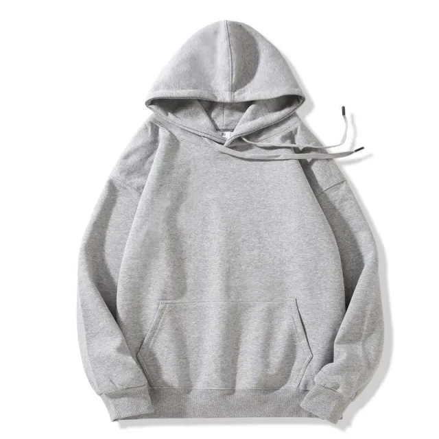 Loose Fashion Hooded Couple Coat Heather Gray - Shop at LoveMi