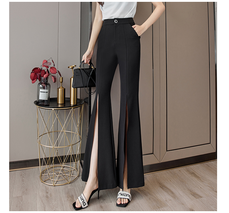 Title 1, Zomerse High Waist Slim Fit Broek met Wijde Pij...