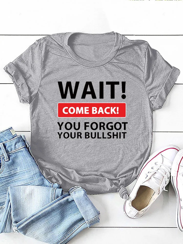 Women's Fashion Casual Short Sleeve - Gray
