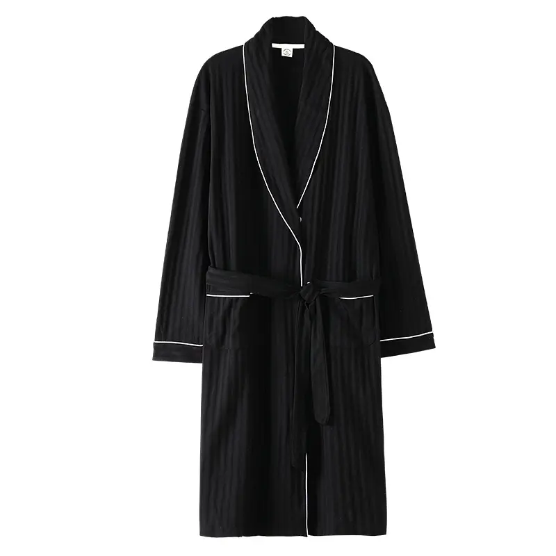 Pajamas Men's Spring and Autumn Cotton Long-sleeved Sleeping