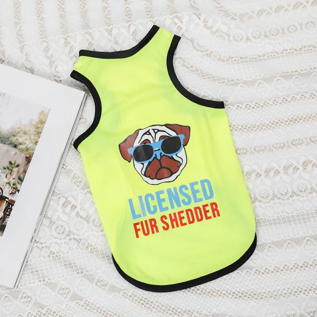 Creative Printed Cute Pet Dog Vest Sunglasses Jarre Aero Bull - Shop at LoveMi