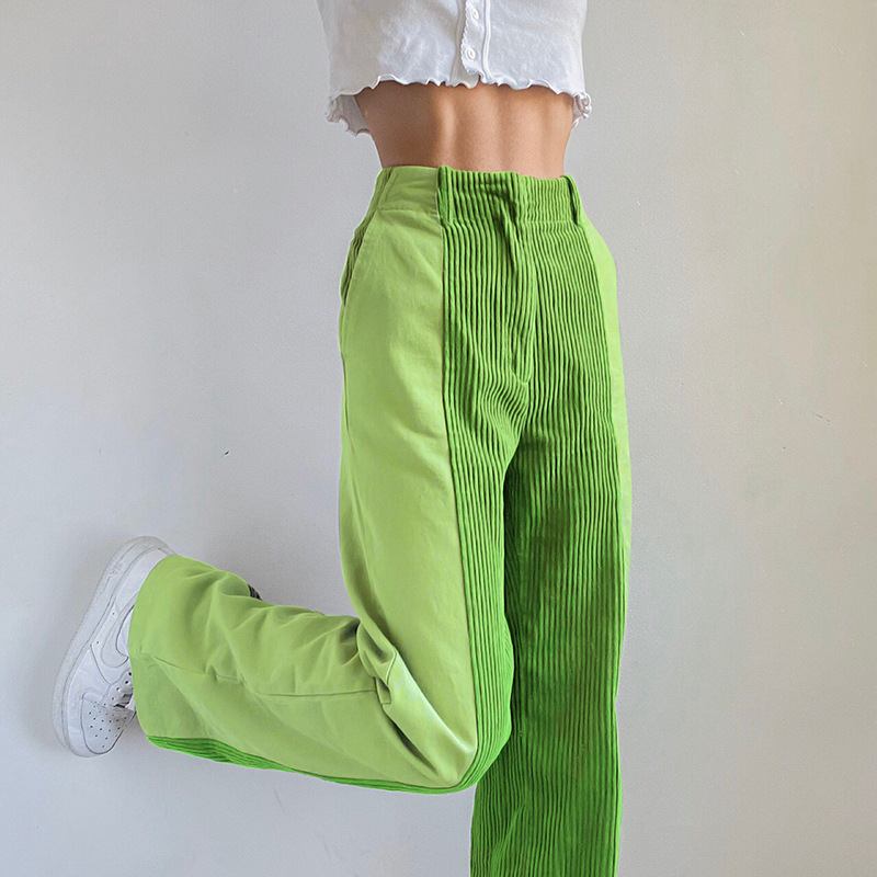 Autumn And Winter Straight-leg Pants European And American New Women's Clothes Casual Pants Solid Color Loose Color Matching Women's